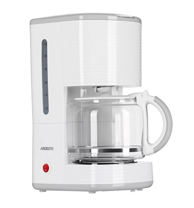ARDESTO Кофеварка капельная White stripes FCM-D17WG, 1.5л, молотый, бело-серый