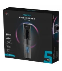 ARDESTO Машинка для стрижки HC-Y40-DBS, сеть+акум., насадок-4, титан. напыл + керамика, черный
