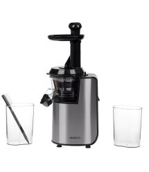 ARDESTO Соковыжималка JEG-1330S шнековая, 200Вт, чаша-0.6л, жмых-0.6л, пластик, металл, серебристо-черный