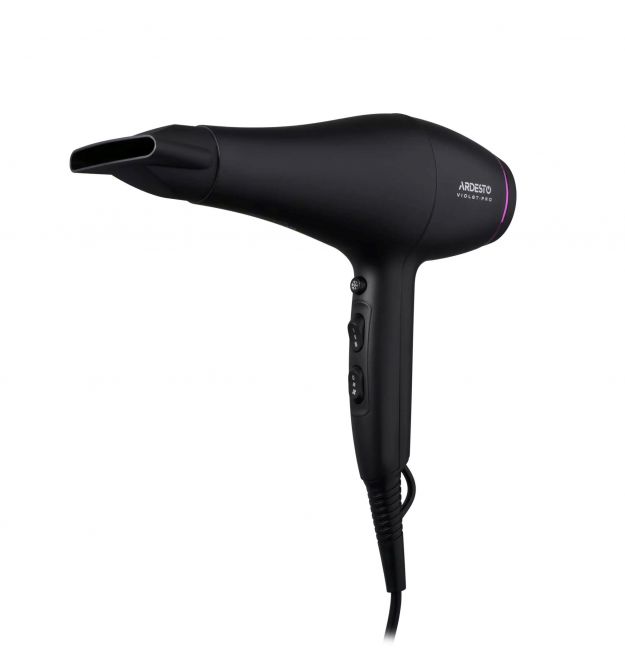 ARDESTO Фен Violet PRO HD-Y222PRO, 1850-2200Вт, 2 швидкості, 3темп.режима, дифузор, чорний