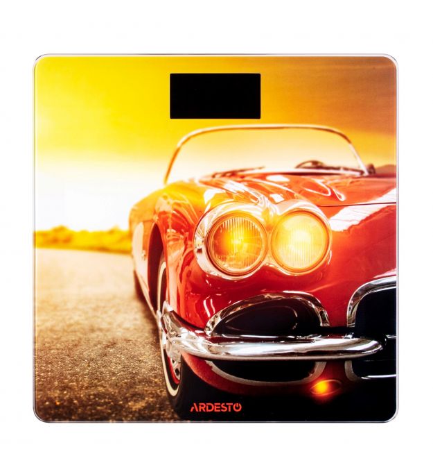 ARDESTO Весы напольные CAR, 150кг, 2хААА в компл, стекло, разноцветные