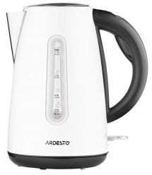 ARDESTO Електрочайник 1.7л, Strix, метал, білий