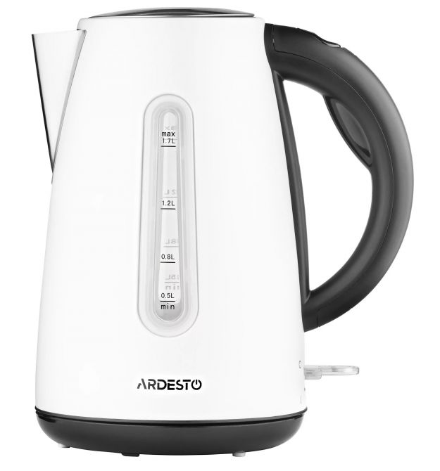 ARDESTO Електрочайник 1.7л, Strix, метал, білий