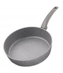 ARDESTO Сковорідка Gemini Gourmet з кришкою 26 см, сірий мармур, алюміній