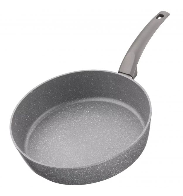 ARDESTO Сковорода Gemini Gourmet с крышкой 26 см, серый мрамор, алюминий
