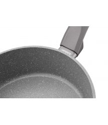 ARDESTO Сковорода Gemini Gourmet с крышкой 26 см, серый мрамор, алюминий