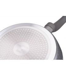 ARDESTO Сковорода Gemini Gourmet с крышкой 26 см, серый мрамор, алюминий