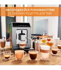 Krups Кавомашина Evidence Plus Titanium, 2,3л, зерно, автомат.капуч, ОLED диспл, аторец.-19, чорний
