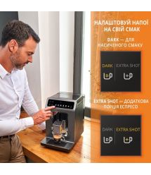 Krups Кавомашина Evidence Plus Titanium, 2,3л, зерно, автомат.капуч, ОLED диспл, аторец.-19, чорний