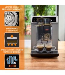 Krups Кофемашина Evidence Plus Titanium, 2,3л, зерно, автомат.капуч, OLED диспл, аторец.-19, черный