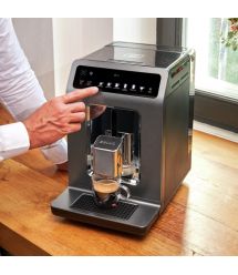 Krups Кофемашина Evidence Plus Titanium, 2,3л, зерно, автомат.капуч, OLED диспл, аторец.-19, черный