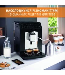 Krups Кавомашина Evidence, 2.3л, зерно, автомат.капуч, дисплей, авторецептів -15, сернор.керування, чорний