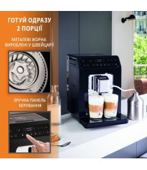 Krups Кавомашина Evidence, 2.3л, зерно, автомат.капуч, дисплей, авторецептів -15, сернор.керування, чорний