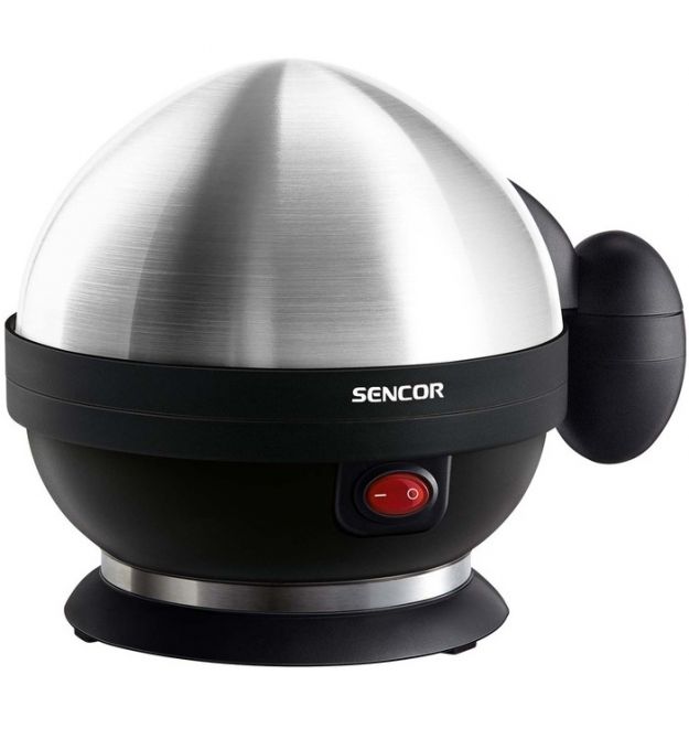 Sencor Яйцеварка, 380Вт, механическое управл., 3 уровня готовки, на 7 яиц, нержав.сталь, платик, чорний