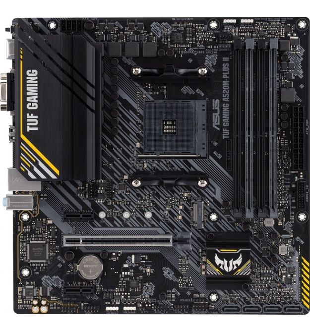 ASUS Материнcкая плата TUF GAMING A520M-PLUS II sAM4 A520 4xDDR4 HDMI DVI D-Sub mATX