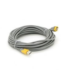 Подовжувач VEGGIEG UF-104, USB 2.0 AM - AF, 10,0m, Grey - Yellow, Пакет
