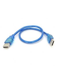 Кабель USB 2.0 RITAR AM - AM, 0.3m, прозорий синій