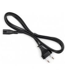 Кабель живлення 1.8m, 0.75mm, PC-184 - 2 CEE7 - 16-C7-1CM8155 2 pin (для побутової техніки), Black, OEM, МЕДЬ!!!