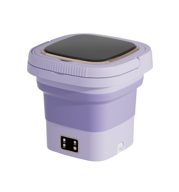 Пральна машина H576 MINI, складана, 9л, 12В, 25Вт, 1.2кг, LED-індикатор, електронне керування, 29,5*29,5(14.5)мм, пластик