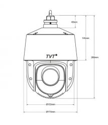 IP PTZ-Video Camera 8MP TVT TD-8483IS3N (PE-25M-AR15) F-4.8-120mm 25x