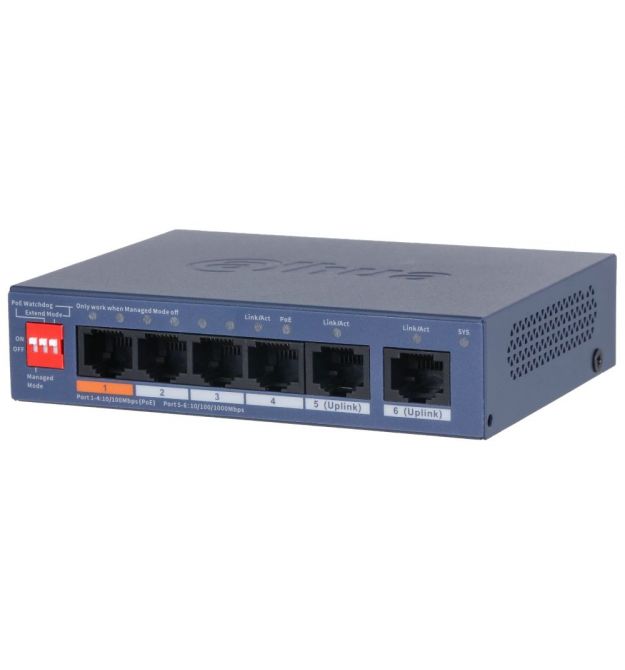 Коммутатор 4 порта управляемый Dahua DH-CS4006-4ET2GT-60 PoE