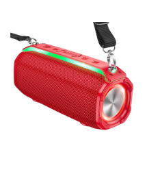 Портативна колонка HOCO HC23 IPX4, BT 5.0, 2x5W, RGB підсвічування, Red, Box