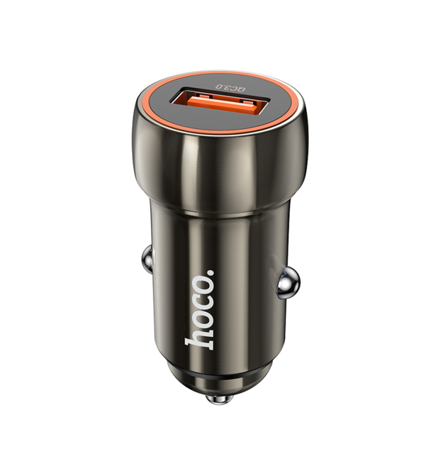 АЗУ 12-24V HOCO Z46, 1xUSB 3.0, 18W, Black, Box