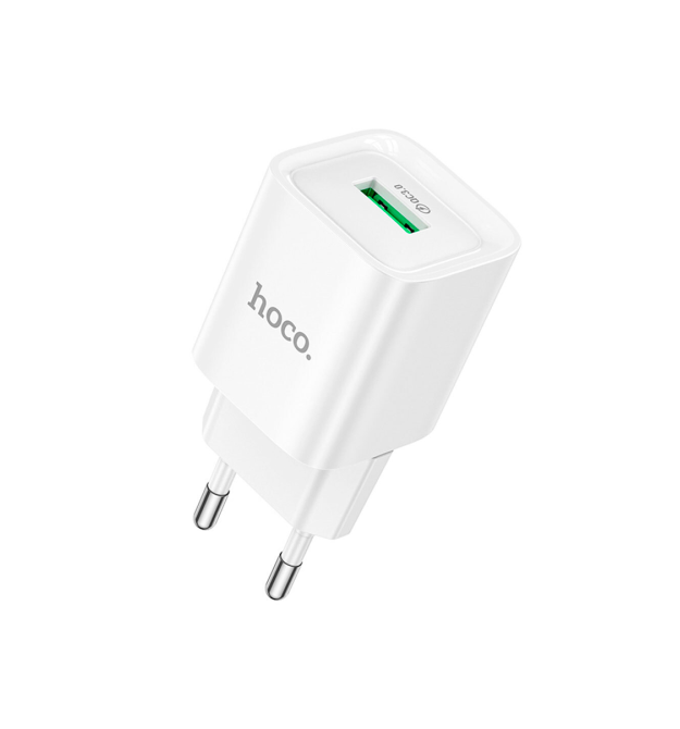 СЗУ 110-240V HOCO C145A 1xUSB, 18W, White, Blister
