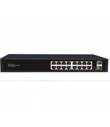 Комутатор Merlion MG1016S 16 портів RJ45 Ethernet + 2 SFP 10 - 100 - 1000 Мбіт - сек. метал AC220V.