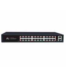 Комутатор Merlion MG1026 26 портів Ethernet 10 - 100 - 1000 Мбіт - сек. метал AC220V.