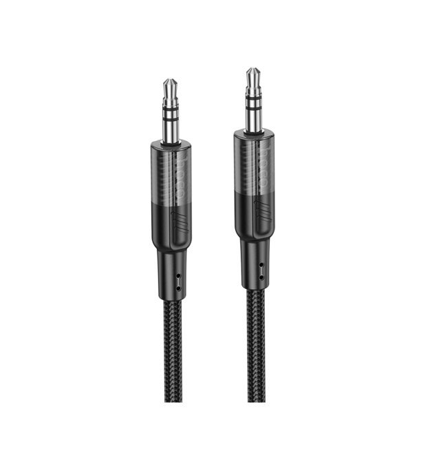 Кабель HOCO UPA27 DC3.5 тато-тато 1.2м, круглий в обплетенні, Black, Box