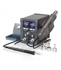 Паяльна станція BAKU BU-898A+, 2в1, цифрова індикація, паяльник - паяльний фен з блоком регулювання, Box