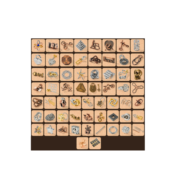 Металевий пазл із 68 предметів Набір головоломок