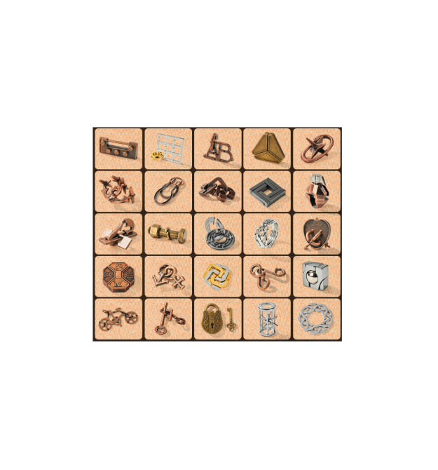 Металевий пазл із 25 предметів Набір головоломок