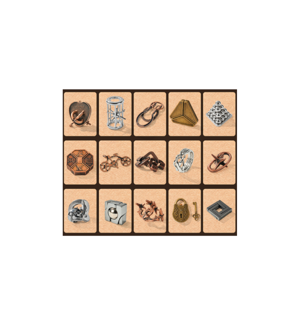 Металевий пазл із 15 предметів Набір головоломок