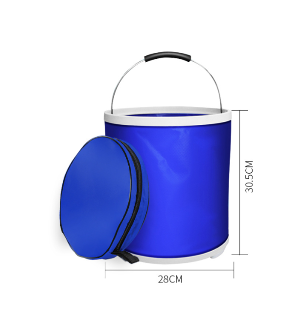 Відро складане туристичне, з чохлом, об&aposєм 20літрів, 24*30.5см, Blue