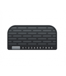 Автомобільний килимок CABULE на торпеду, 15х30мм, + паркувальний номер, PVС, чорний