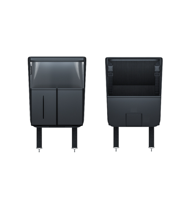 Автомобільний органайзер CABULE між сидіннями, 32x32см, двосторонній, кріплення до передніх сидінь ременями, 5 відділень, PV-шкі