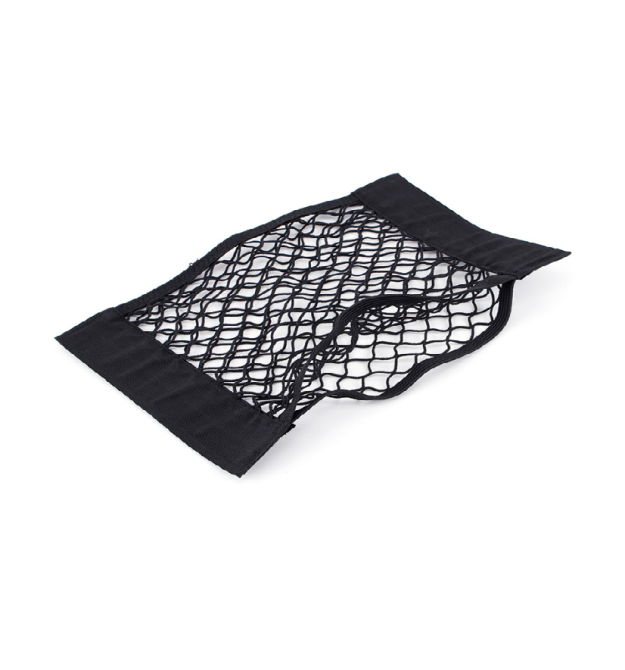 Автомобільний органайзер-сітка, 60x35см, кріплення на липучках, поліпропілен-латекс, чорний