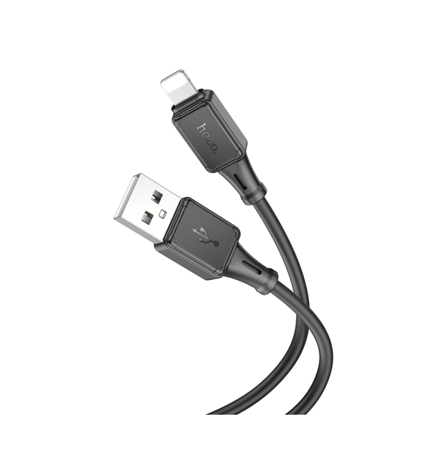 Кабель Hoco X101 Silicone, Lightning-USB, 2.4А, довжина 1м, Black, BOX