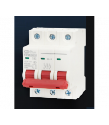 Автоматичний вимикач постійного струму ZUOYI Z7-63Z 3P C63 DC250-1000V, 63A, 6kA, DIN, 80*53.1*44.8mm