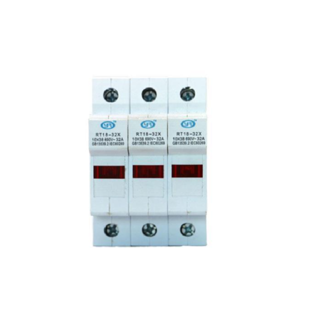 Корпус під плавкий запобіжник YRO RT18-32 - 3P, 32A, 500 - 690V, зі світловим індикатором, DIN, під запобіжник 10*38mm, контакти