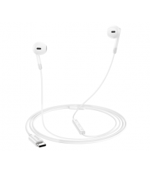 Навушники провідні HOCO M109, роз&aposєм Type-C, 1.2m, White, Box