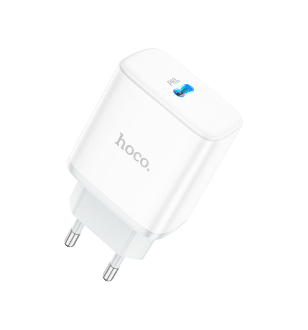 СЗУ 110-240V HOCO C104A 1xUSB-C, PD20W, White, Box