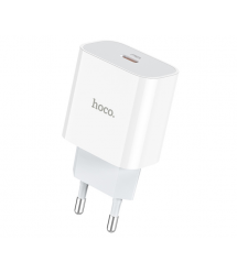 СЗУ 110-240V HOCO C76A Plus USB-C, PD20W, White, Box