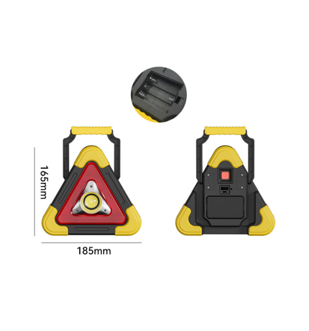 Знак аварійної зупинки, світлодіодний SUITU ST-1101S-B, живлення від 3-батарійок, USB, 3-режиму, 18,5*18,5*18,5см, без батарей.
