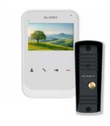 Комплект видеодомофон + панель вызова Slinex SK-04 + ML-16HR black