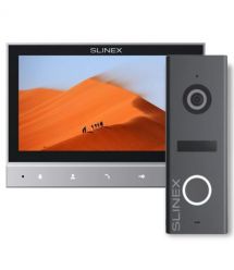 Комплект видеодомофон + панель вызова Slinex SK-07N Cloud grey + ML-17HD graphite