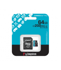 Карта пам&aposяті Kingston Canvas GO! Plus microSDHC Class 10 UHS-I U3(R200MB - s), 64GB
