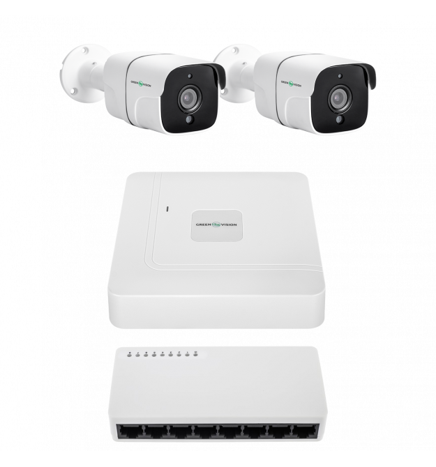 Комплект відеоспостереження на 2 камери GV-IP-K-W97/2 4MP